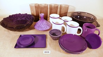 Purple Dishes And Decor