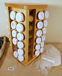 Rotating 48 Spice Jar Rack With Cover