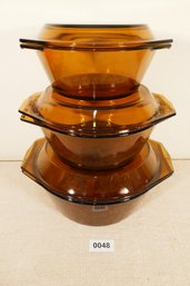Arcopal Covered Casserole Set Of 3 Bowls