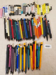 Large Lot Mechanical Pencils And Leads