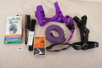 Mixed Lot Dog Leashes And Supplies