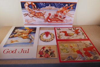 Large Scandinavian Christmas Prints Mounted On Foam Poster Board