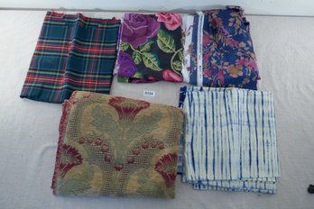 Mixed Lot Fabric Pieces With Patterns