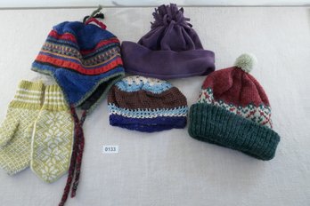 Mixed Lot Cold Weather Hats And Mittens