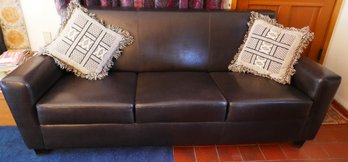 Faux Leather Brown Sofa/couch
