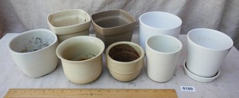 Mixed Lot Of Light Colored Pots