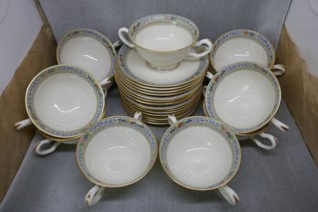 Lenox China 'Trent' Footed Bouillon Cup & Saucer