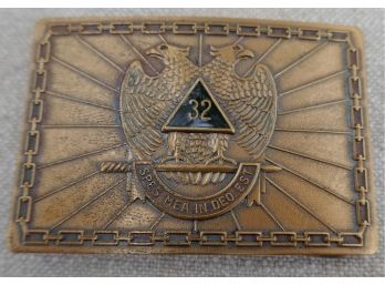 Masonic 32nd Degree Belt Buckle
