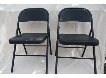 Set Of 2 Cosco Black Folding Chairs