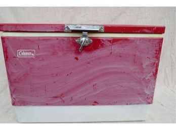 Coleman Red Metal Chest Cooler
