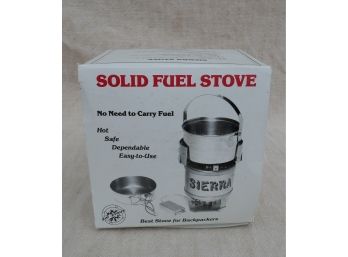 Sierra Solid Fuel Stove New In Original Box