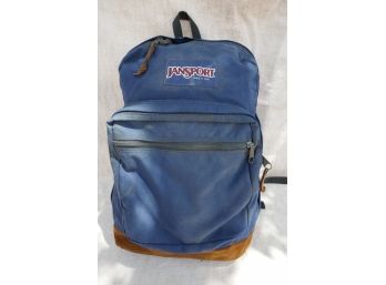 Vintage Leather Bottom JanSport Backpack