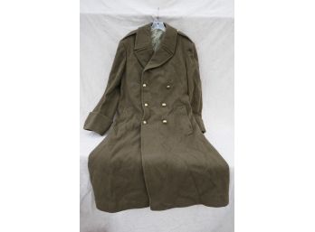 Vintage Wool Military Overcoat / Long Coat