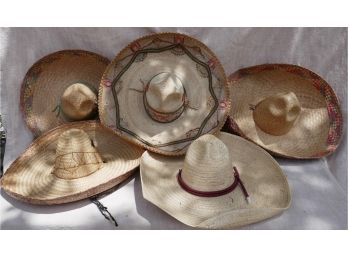 5 Woven Sombreros