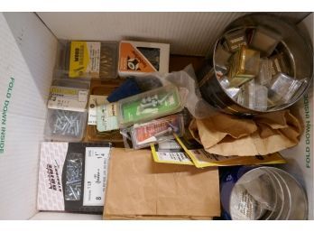 Lot Of Assorted Screws With Storage Container