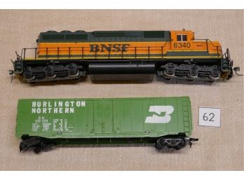 BNSF 6340 Engine And Car #62