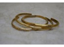 Set Of 3 Stamped Brass Cuff Bracelets (13)