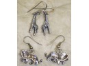 Set Of 2 Sterling Silver Animal Earrings (11)