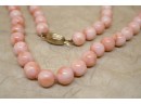 Vintage Angel Skin Coral Bead Necklace (76)