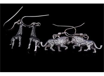 Set Of 2 Sterling Silver Animal Earrings (11)