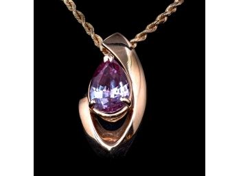 14kt Gold Pendant With Simulant (27)