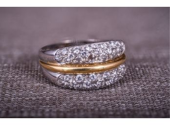 18k White And Yellow Gold Ring With CZs (87)