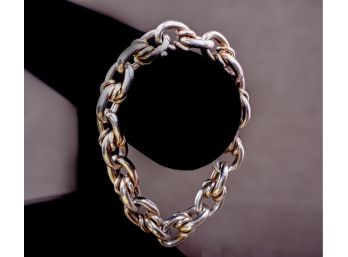 Vintage Sterling Silver Italian Link Rolo Chain Bracelet (59)