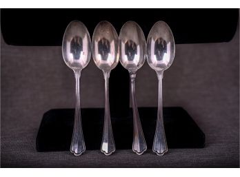 Italian 800 Silver Demitasse Spoons Set Of 4 (111)