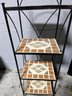 Heavy Steel And Ceramic Tile Plant Stand