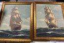 Ship Oil Paintings Signed T Bailey