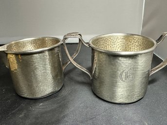 Sterling Silver Creamer And Sugar 5ozt