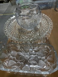 Lot Of Glass Crystal Items