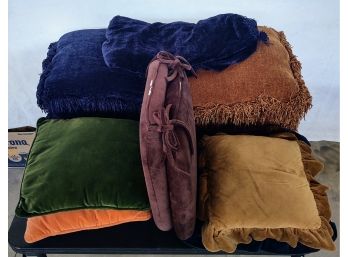 Pillows And Blanket Lot