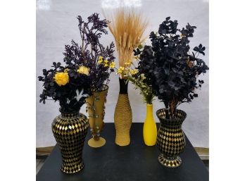 Misc Vase/Flowers Lot