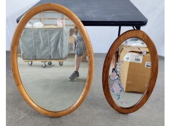 2 Oval Mirrors