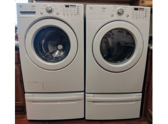 LG TROMM Washer And Dryer Set W/Stands