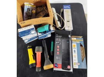 Misc Electrical And Flashlight Lot