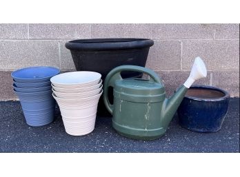 Misc Flower Pots And Watering Can