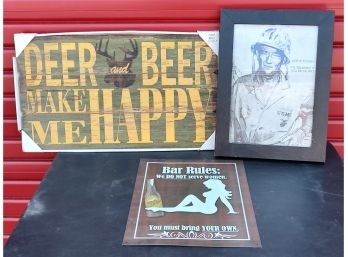 3 Man Cave Signs