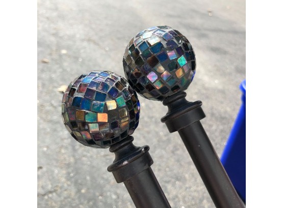 Set Of Two Mosaic Curtain Rods