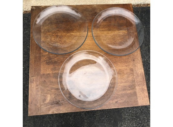 Set Of Three 13' Glass Platters