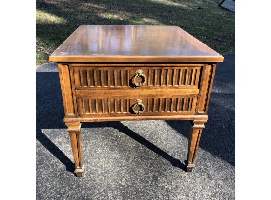 Vintage Ethan Allen Two-drawer End Table