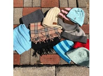 Outerwear Lot: Hats And Scarves