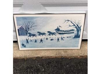 Suffragettes Sleigh Ride Print From Shelburne Museum