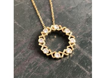 Gold Tone 'XO' Necklace