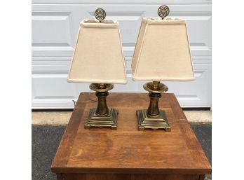 Pair Of Brass Butterfly Lamps