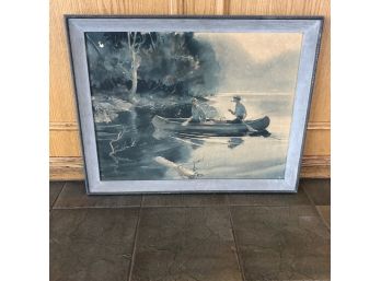 John Pike Fishing Scene Framed Print