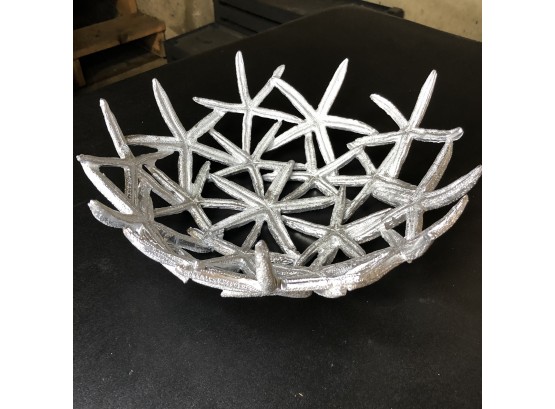 Silver Starfish Decorative Bowl