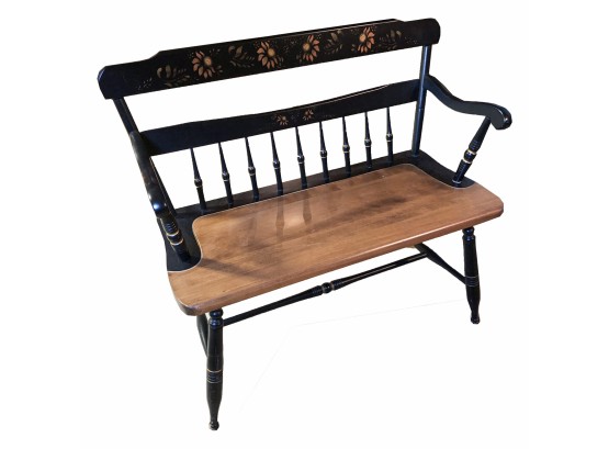 Vintage Stenciled Deacons Bench From S. Dent & Bros.