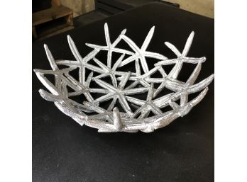 Silver Starfish Decorative Bowl